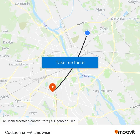 Codzienna to Jadwisin map