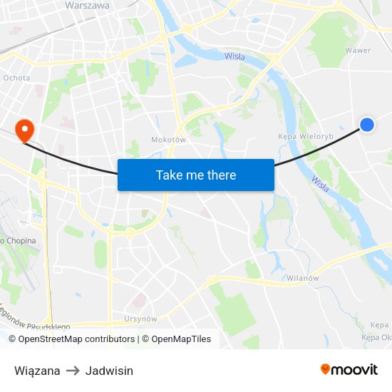 Wiązana to Jadwisin map