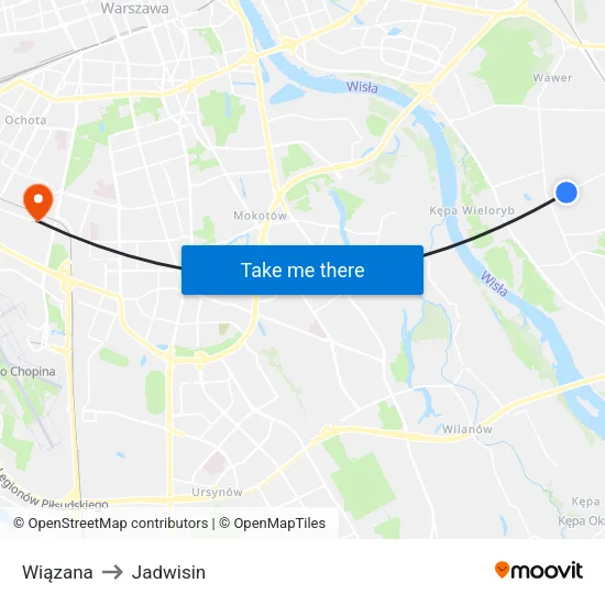 Wiązana to Jadwisin map