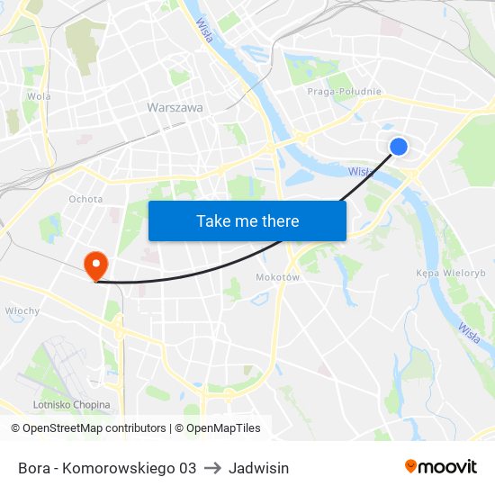 Bora - Komorowskiego 03 to Jadwisin map