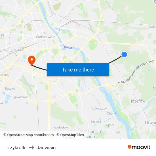 Trzykrotki to Jadwisin map