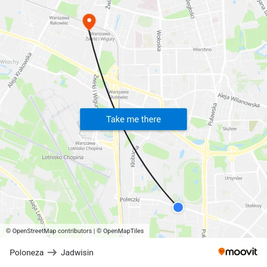 Poloneza to Jadwisin map