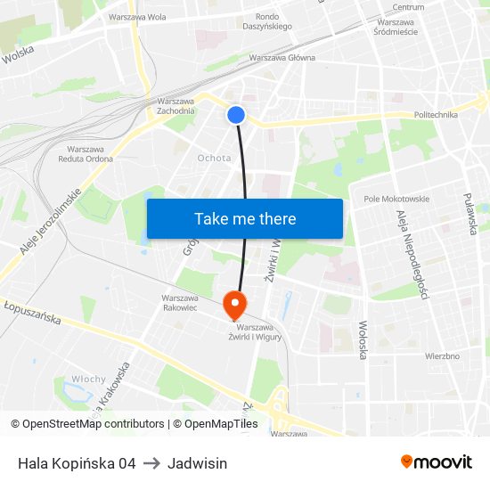 Hala Kopińska 04 to Jadwisin map