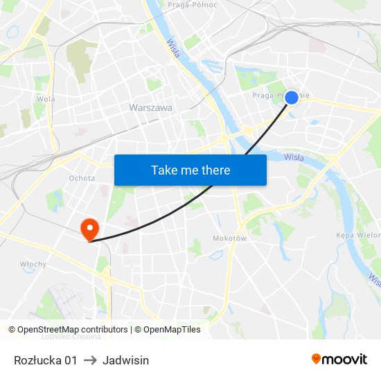 Rozłucka to Jadwisin map