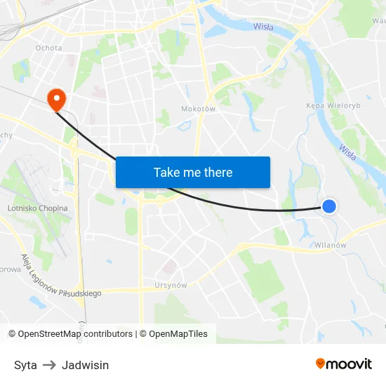 Syta to Jadwisin map