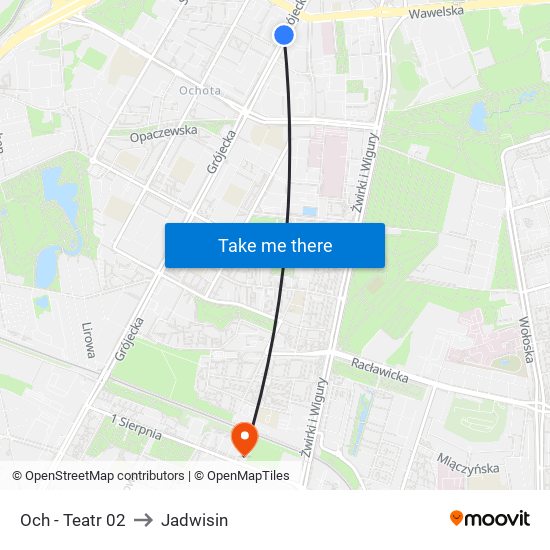 Och - Teatr 02 to Jadwisin map