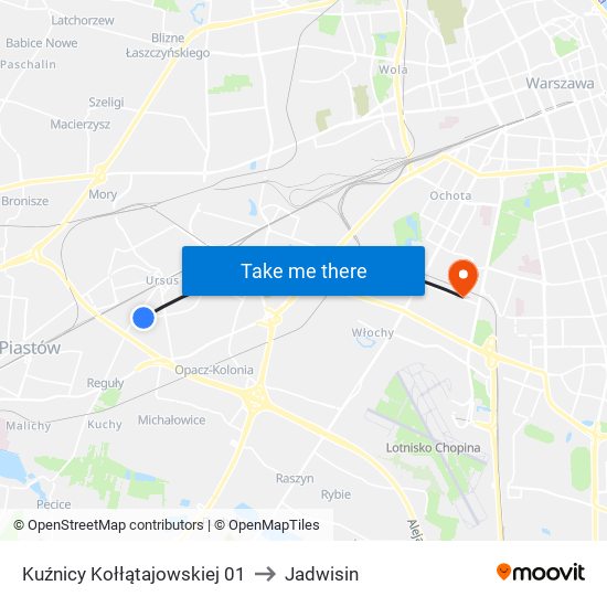 Kuźnicy Kołłątajowskiej 01 to Jadwisin map