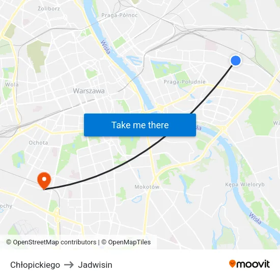 Chłopickiego to Jadwisin map