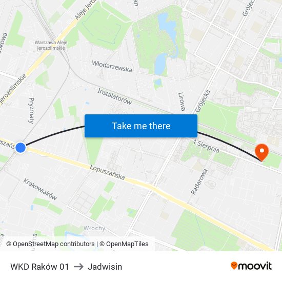 WKD Raków 01 to Jadwisin map