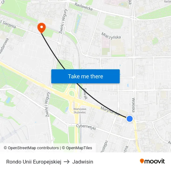 Rondo Unii Europejskiej to Jadwisin map