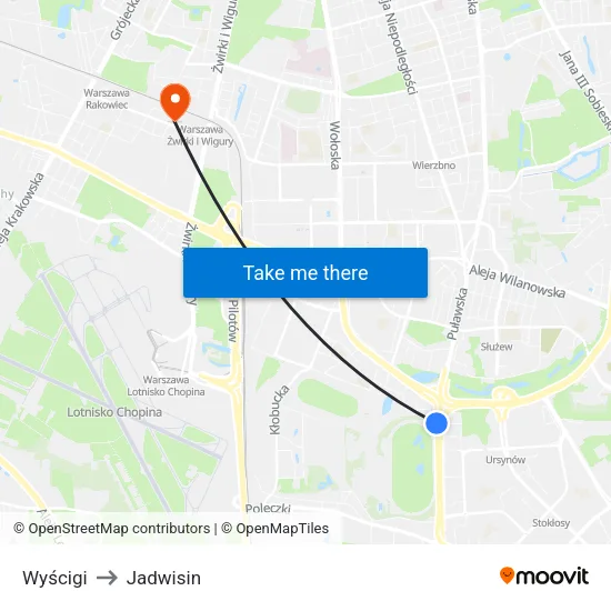 Wyścigi to Jadwisin map