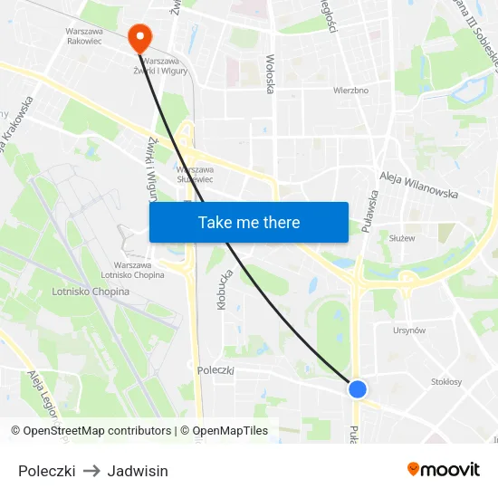 Poleczki to Jadwisin map