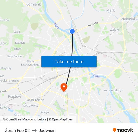 Żerań Fso 02 to Jadwisin map