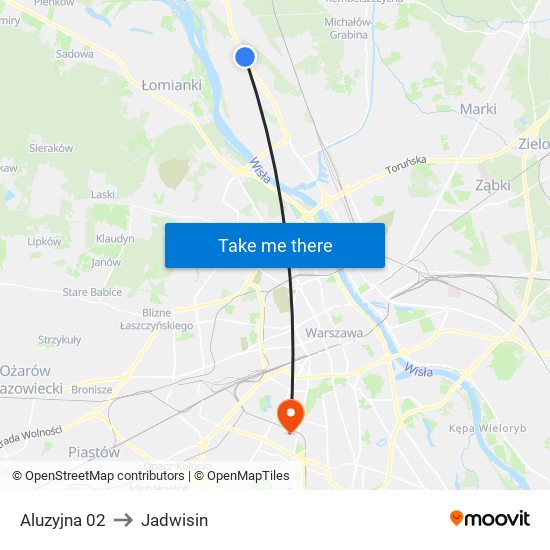 Aluzyjna 02 to Jadwisin map