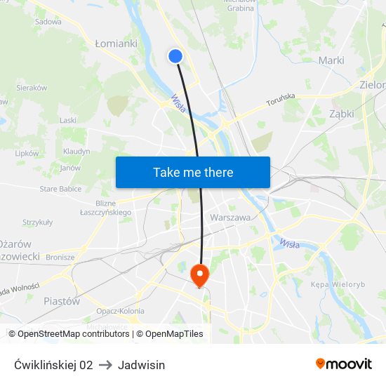 Ćwiklińskiej 02 to Jadwisin map