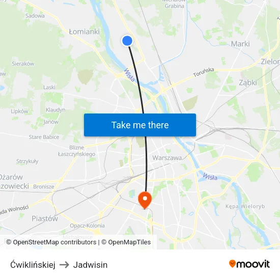 Ćwiklińskiej to Jadwisin map