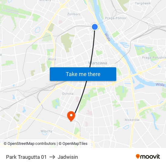 Park Traugutta to Jadwisin map