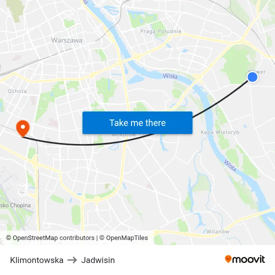 Klimontowska to Jadwisin map