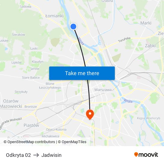 Odkryta to Jadwisin map