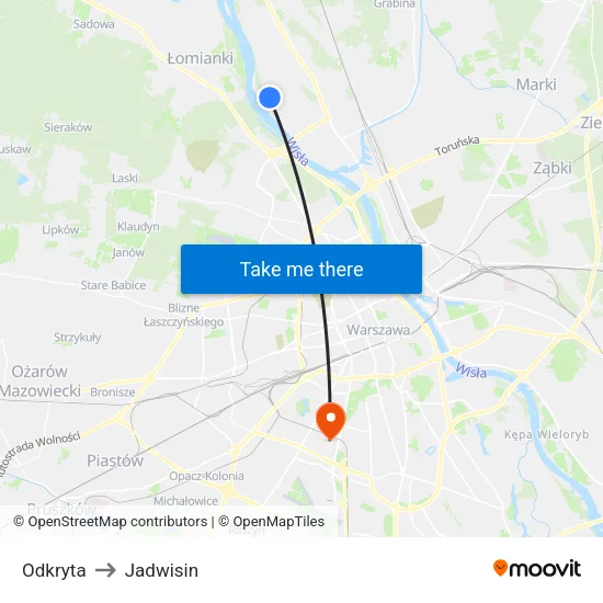 Odkryta to Jadwisin map