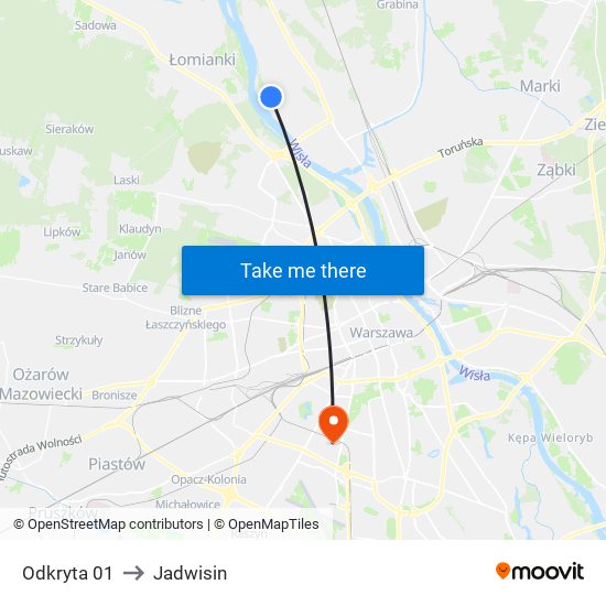 Odkryta 01 to Jadwisin map