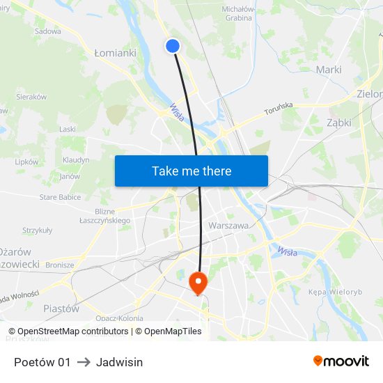 Poetów 01 to Jadwisin map