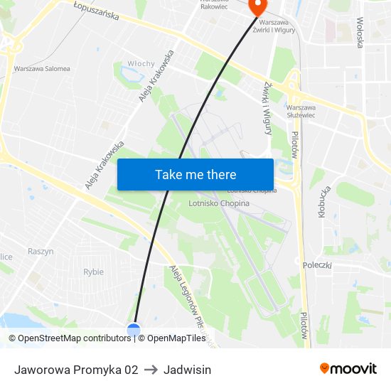 Jaworowa Promyka 02 to Jadwisin map