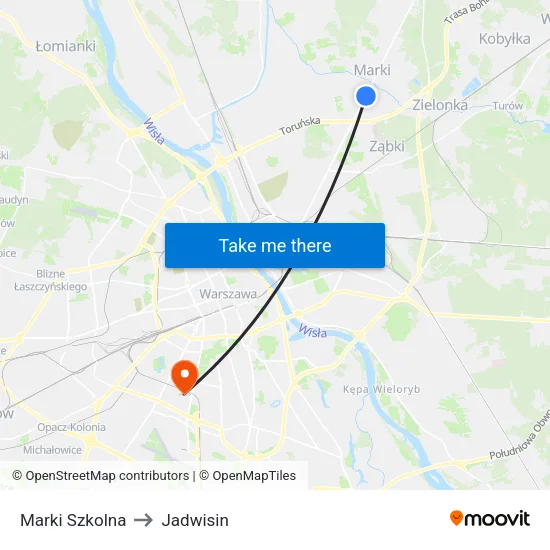 Marki Szkolna to Jadwisin map