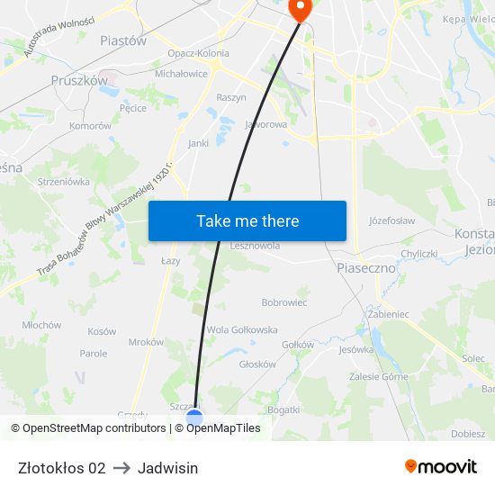 Złotokłos to Jadwisin map