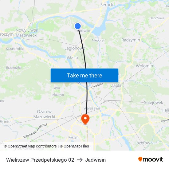 Wieliszew Przedpełskiego 02 to Jadwisin map