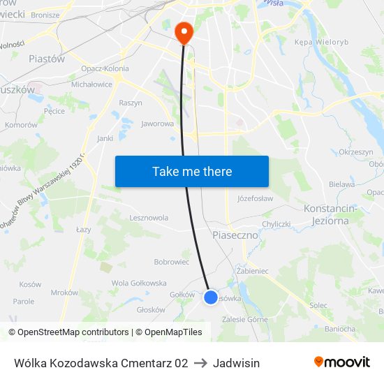 Wólka Kozodawska Cmentarz 02 to Jadwisin map