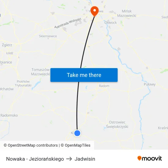Nowaka - Jeziorańskiego to Jadwisin map