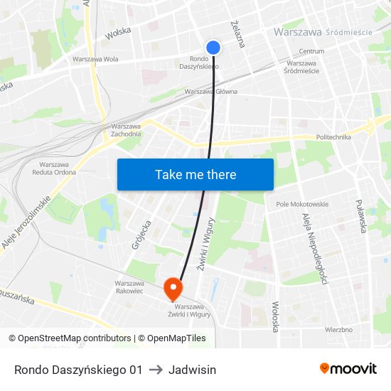 Rondo Daszyńskiego 01 to Jadwisin map