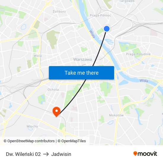 Dw. Wileński to Jadwisin map