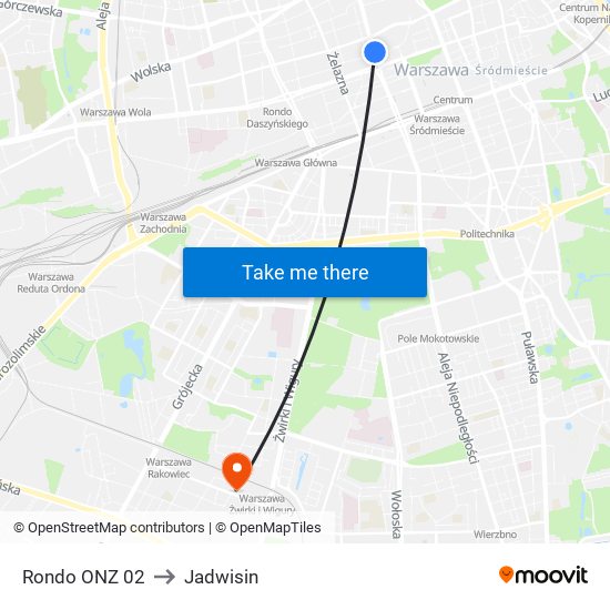 Rondo ONZ 02 to Jadwisin map