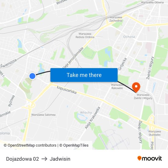 Dojazdowa to Jadwisin map