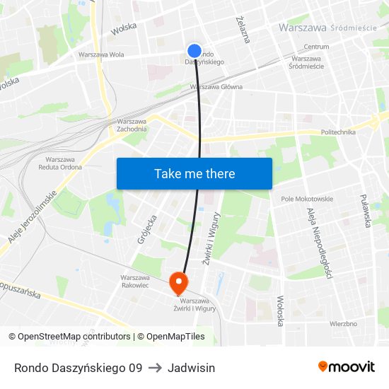 Rondo Daszyńskiego 09 to Jadwisin map