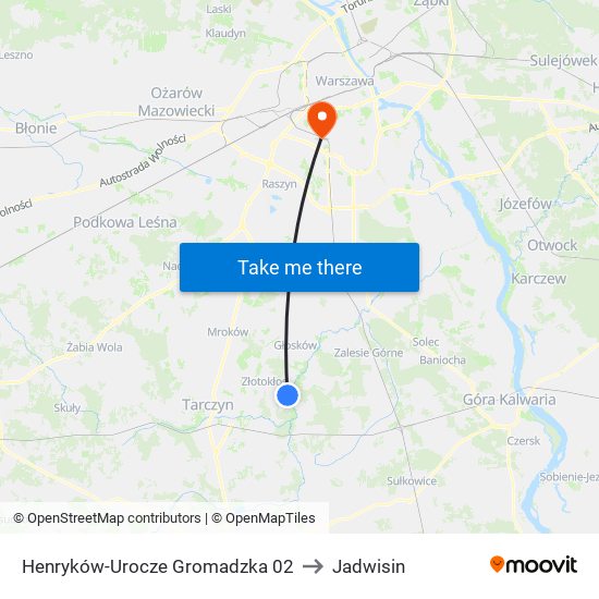 Henryków-Urocze Gromadzka 02 to Jadwisin map