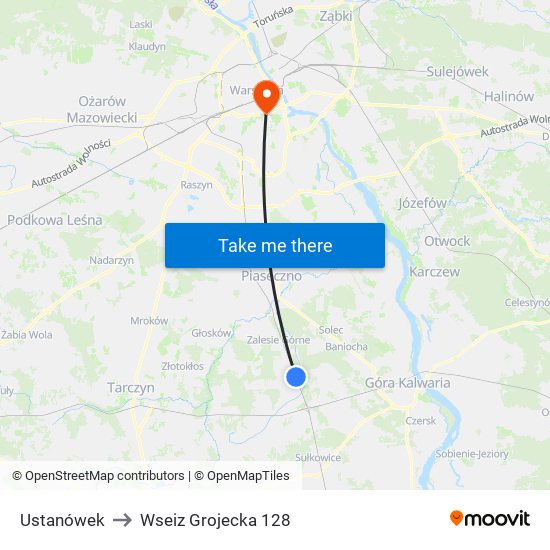 Ustanówek to Wseiz Grojecka 128 map