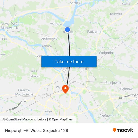 Nieporęt to Wseiz Grojecka 128 map