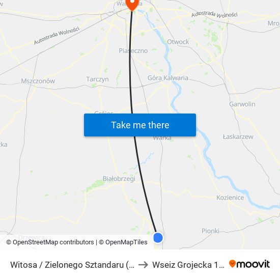 Witosa / Zielonego Sztandaru (Nż) to Wseiz Grojecka 128 map