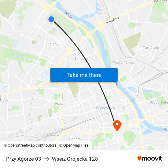 Przy Agorze 03 to Wseiz Grojecka 128 map