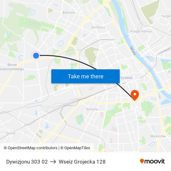 Dywizjonu 303 02 to Wseiz Grojecka 128 map