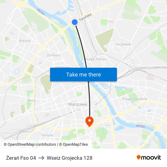 Żerań Fso 04 to Wseiz Grojecka 128 map