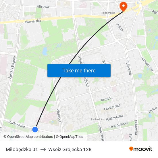 Miłobędzka to Wseiz Grojecka 128 map