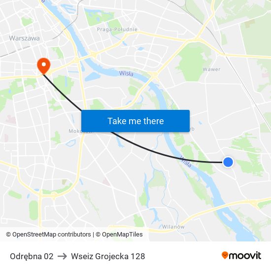 Odrębna 02 to Wseiz Grojecka 128 map