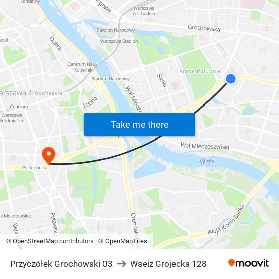 Przyczółek Grochowski to Wseiz Grojecka 128 map