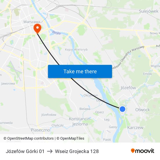 Józefów Górki 01 to Wseiz Grojecka 128 map