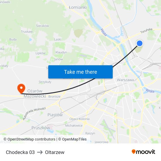 Chodecka 03 to Oltarzew map