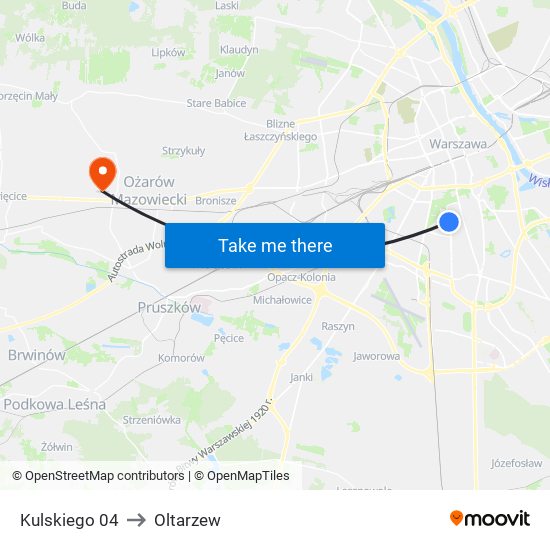 Kulskiego 04 to Oltarzew map